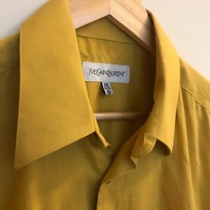 YSVES SAINT LAURENT MUSTARD BUTTON DOWN